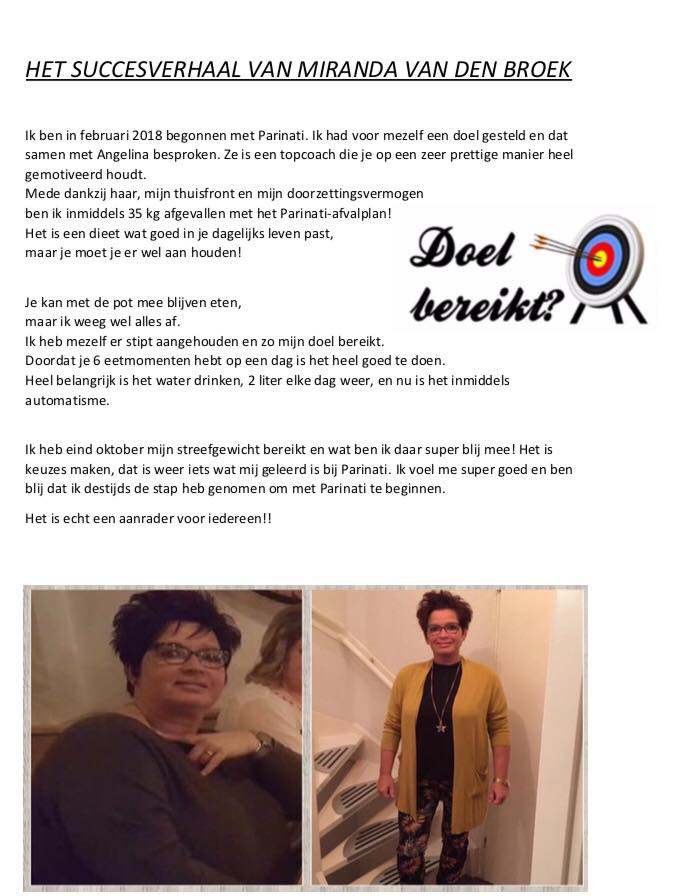afvallen met Parinati